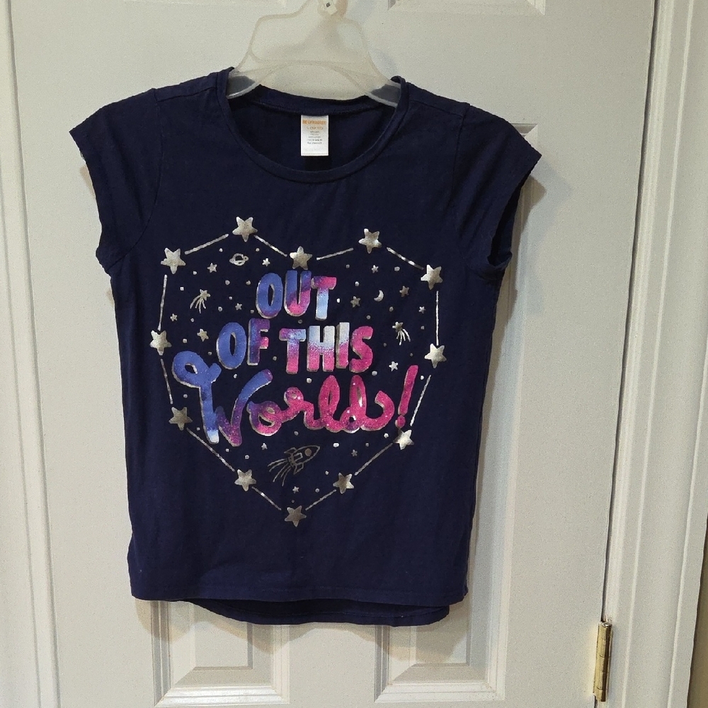 Gymboree Blue Short Sleeve Tee Heart Graphic